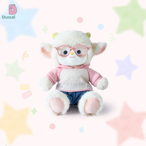 Duoai Official Sporty Sheep Plush Doll – Cute Cozy Stuffed Animal Birthday Gift for Kids & Girls