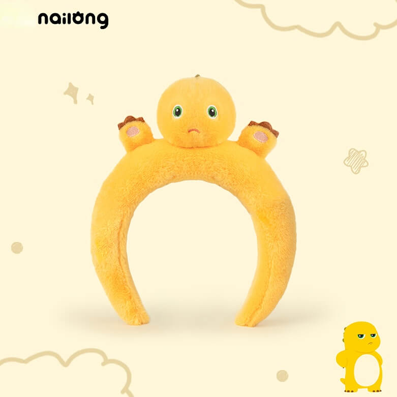 NaiLong Plush Headband – Cute Dragon Face Wash & Mask Accessory Duoai Plush