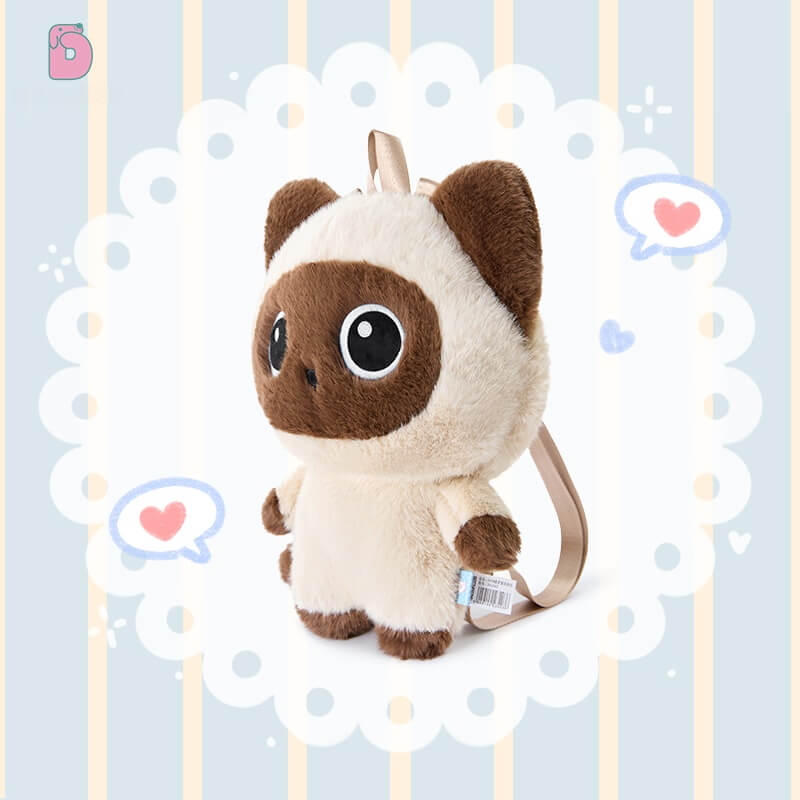 Duoai Original Cat Plush Backpack – 50cm (19.7") Cute Stuffed Animal Shoulder Bag, Realistic Cat Toy Backpack Gift for Girls Duoai Plush