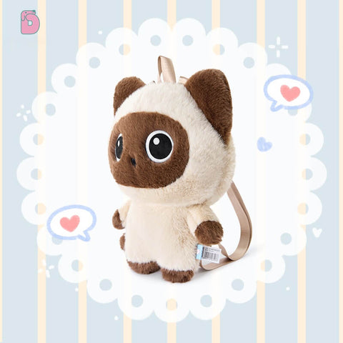 Duoai Original Cat Plush Backpack – 50cm (19.7") Cute Stuffed Animal Shoulder Bag, Realistic Cat Toy Backpack Gift for Girls Duoai Plush