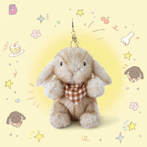 Duoai Original Mituer Bunny Plush Toy – Cute Healing Rabbit Doll & Plush Keychain Gift for Kids and Adults