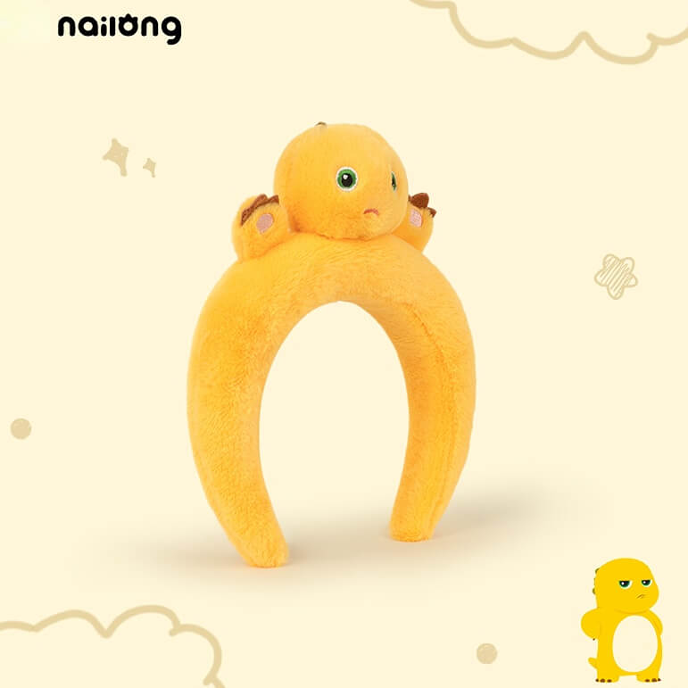 NaiLong Plush Headband – Cute Dragon Face Wash & Mask Accessory Duoai Plush