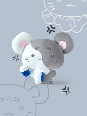 🐭 Duoai Original Mouse Plush Cushion – 19.6" Cozy Throw Pillow Toy in 4 Cute Outfits (Barista, Butler, Chef, Shirt) - Duoai Plush