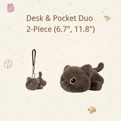 Duoai Original Cat Plush – Black, Calico & Siamese Gifts