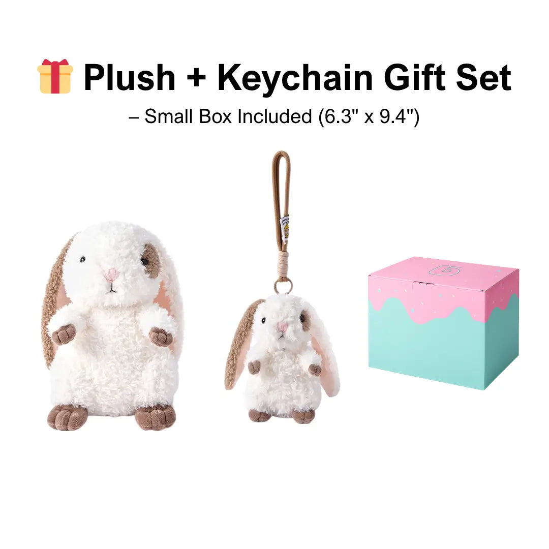 Duoai Original Bunny Plush – 8” Plush Toy & 4.7” Keychain Buddy Duoai Plush