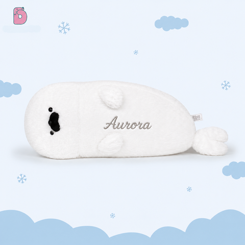 Personalized Giant Seal Plush – Custom Name Embroidered Hug Pillow