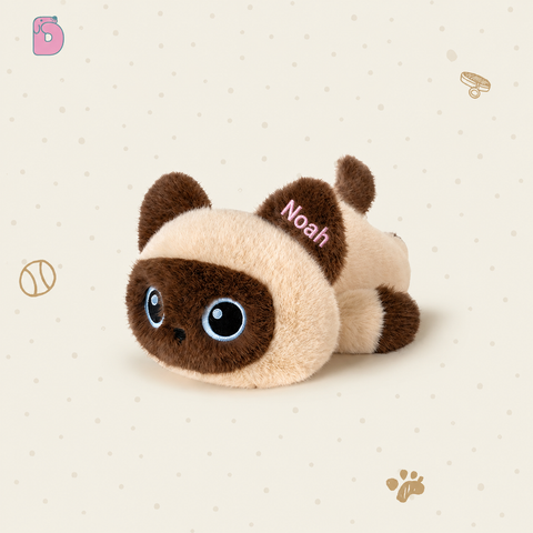 Personalized Duoai Original Cat Plush – Custom Embroidered Name Gift