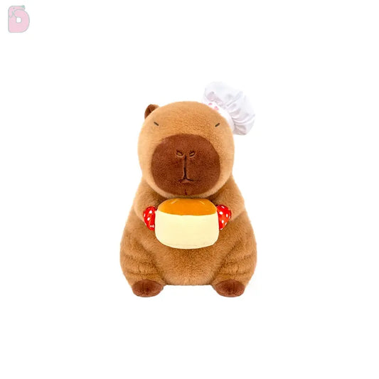 Duoai Capybara Cake Chef Plush – 8.7in & 13in Sitting Toy Duoai Plush