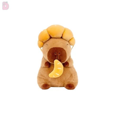 Duoai Capybara Croissant Queen Plush – 8.7in & 13in Sitting Toy - Duoai Plush