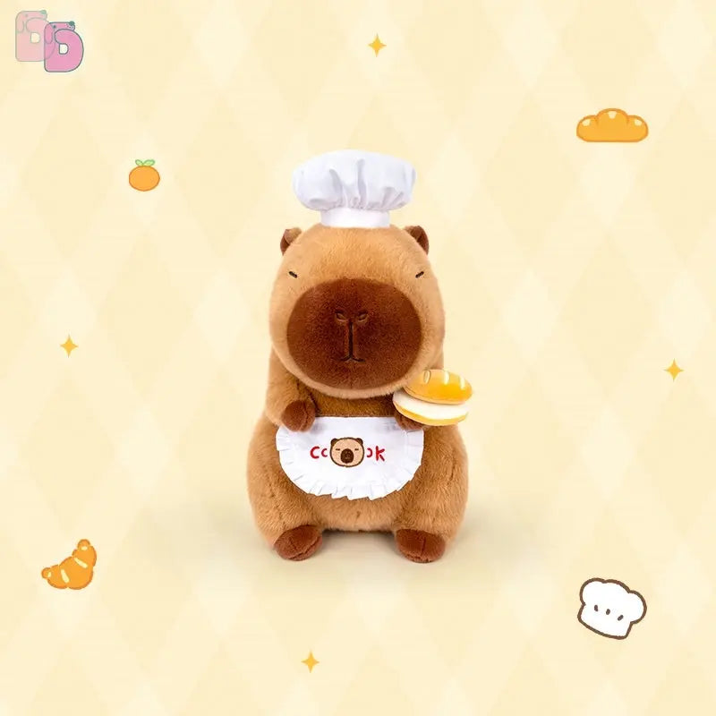 Duoai Capybara Plush – Sitting Bread Chef Edition | Original Soft Toy Gift Duoai Plush