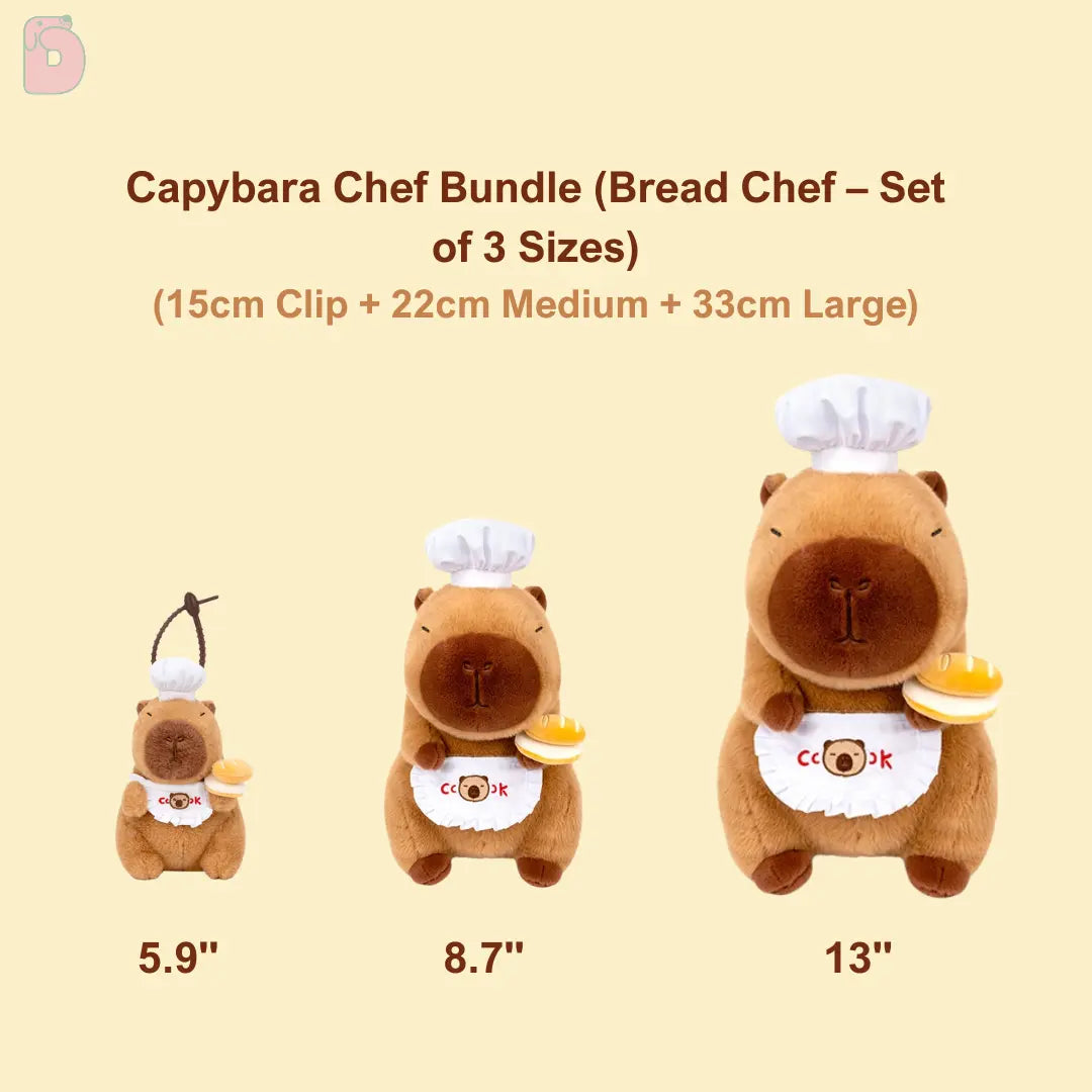 Duoai Capybara Plush – Sitting Bread Chef Edition | Original Soft Toy Gift - Duoai Plush