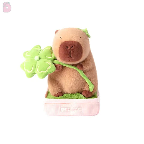 Duoai Original Plant Pot Capybara Plush – 11.8" Cute Sitting Toy in 4 Leaf Styles Duoai Plush