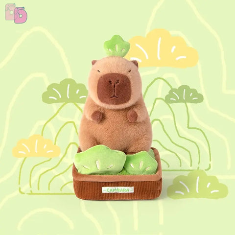 Duoai Original Plant Pot Capybara Plush – 11.8" Cute Sitting Toy in 4 Leaf Styles - Duoai Plush