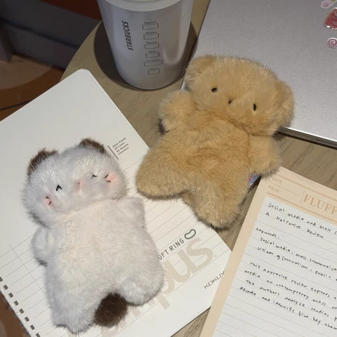 Duoai Mini Plush Toys – Dog, Bunny, Mouse, Bear, Seal, Cat & Duck – 13cm/5.1in Cute Desk Companions & 7-Piece Gift Box Set Duoai Plush