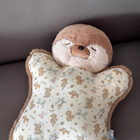 🐬 Duoai Original Seal Plush Pillow – 21.6" Soft Sleeping Seal Stuffed Animal, Blue / White / Brown Cuddle Plush for Nighttime Comfort & Birthday Gift