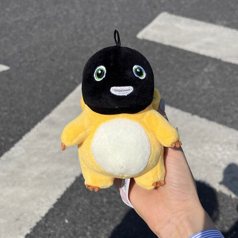 Grumpy Dragon Plush Keychain – 13cm / 5.1in Black-Face & Beaten-Up NaiLong, Cute Backpack Charm & Gift Duoai Plush