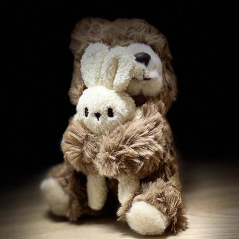 Duoai Birthday Hat Plush Keychain – Bear & Bunny 4.7" Duoai Plush
