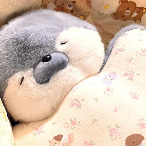 🐬 Duoai Original Seal Plush Pillow – 21.6" Soft Sleeping Seal Stuffed Animal, Blue / White / Brown Cuddle Plush for Nighttime Comfort & Birthday Gift