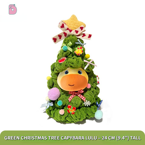 Duoai x Capybara Lulu – Christmas Orange Plush Holder 10cm / 3.9"