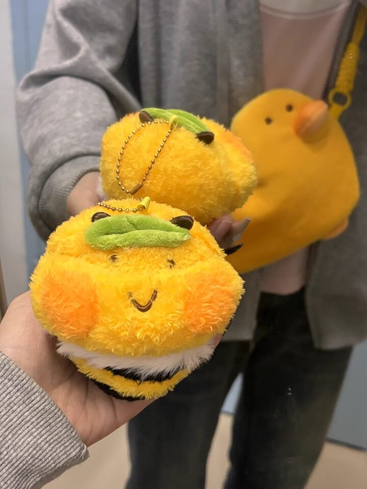 Duoai Honeybee Plush Crossbody Bag – Cute Bumblebee Plush Purse for Girls & Friends (17×23cm / 6.7×9") Duoai Plush