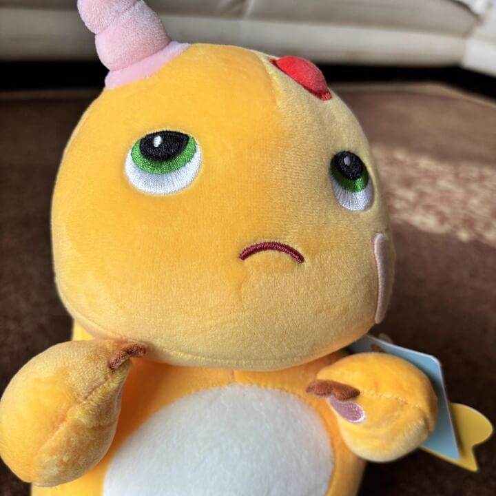 🥺 NAILONG Not-So-Tough Dragon Plush – 15.7" Embroidered Sad Face Stuffed Toy, Cute & Huggable Dino Gift Duoai Plush