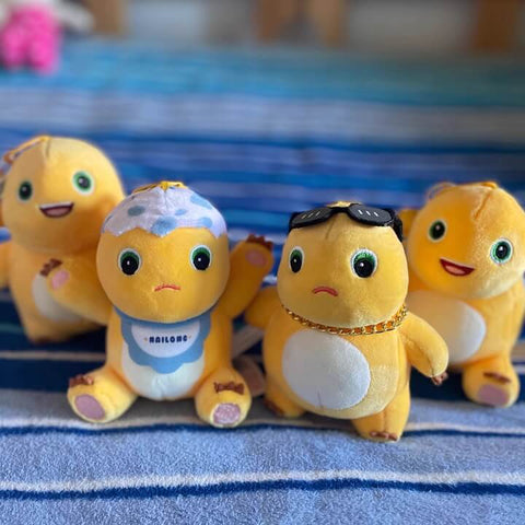 Duoai Official NaiLong Plush Keychain 13 cm / 5.1″ – Cute Squeaky Belly Dinosaur Bag Charm, Student Gift, Stress-Relief Fidget Toy Duoai Plush