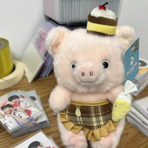 Duoai Original PINKY PIG SERIES Plush Toy – Soft Baker, Pastry Chef & Chef Pig Doll