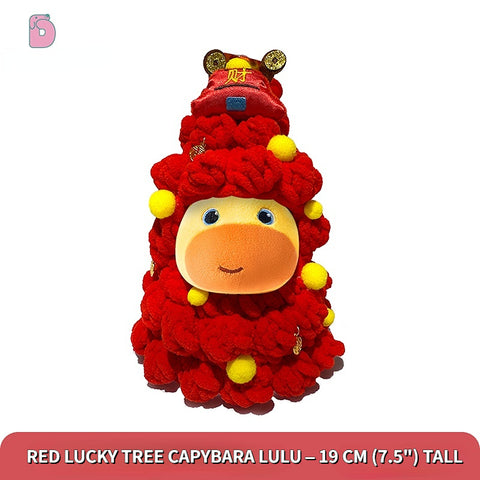 Duoai x Capybara Lulu – Christmas Orange Plush Holder 10cm / 3.9"