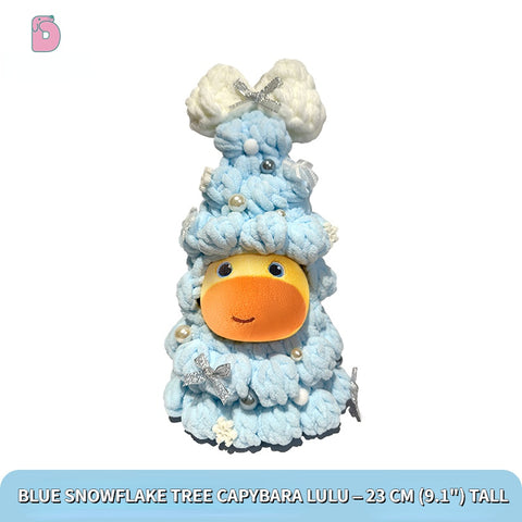 Duoai x Capybara Lulu – Christmas Orange Plush Holder 10cm / 3.9"