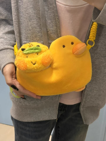 Duoai Honeybee Plush Crossbody Bag – Cute Bumblebee Plush Purse for Girls & Friends (17×23cm / 6.7×9") Duoai Plush