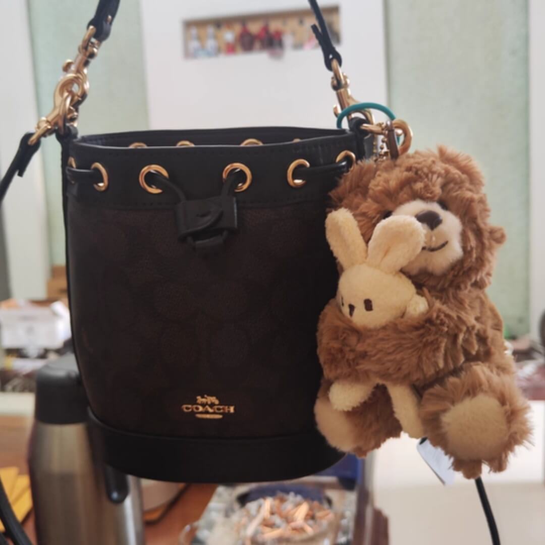 Duoai Birthday Hat Plush Keychain – Bear & Bunny 4.7" Duoai Plush