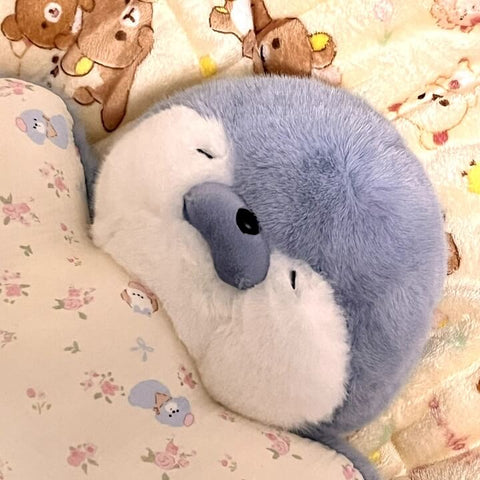 🐬 Duoai Original Seal Plush Pillow – 21.6" Soft Sleeping Seal Stuffed Animal, Blue / White / Brown Cuddle Plush for Nighttime Comfort & Birthday Gift