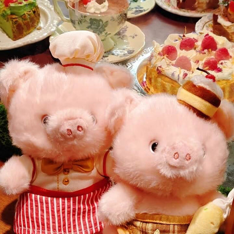 Duoai Original PINKY PIG SERIES Plush Toy – Soft Baker, Pastry Chef & Chef Pig Doll
