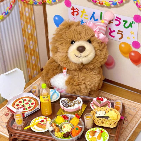Duoai Birthday Hat Plush Keychain – Bear & Bunny 4.7" Duoai Plush