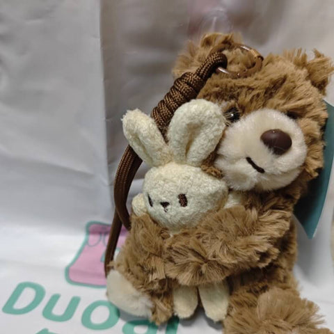 Duoai Birthday Hat Plush Keychain – Bear & Bunny 4.7" Duoai Plush