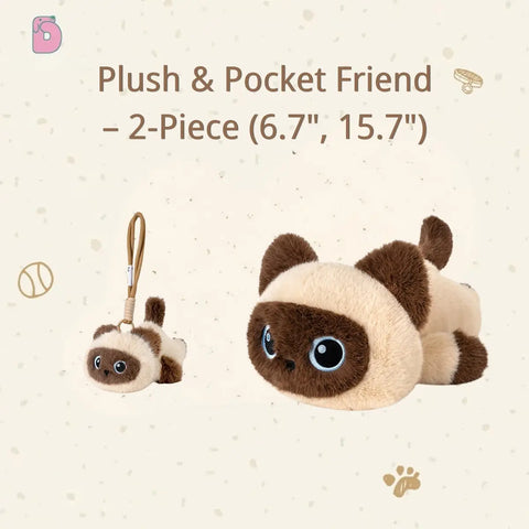 Duoai Original Cat Plush – Black, Calico & Siamese Gifts