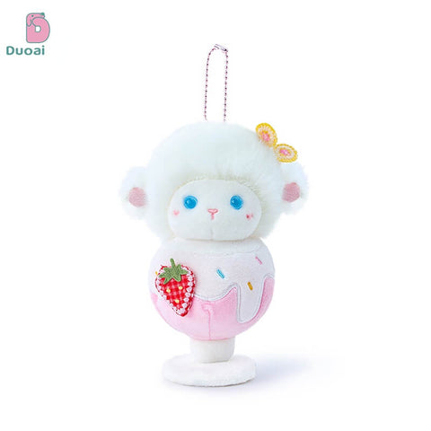 Duoai Original Fluffy Sheep Dessert Plush Keychain – Cute Bag Charm Gift Toy