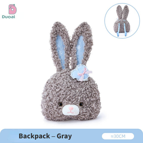 Duoai Original Curly Bunny Plush Backpack – Kawaii Bunny Crossbody Bag Cute Gift Collection