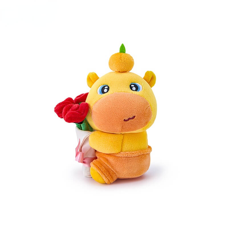 Duoai  x Capybara Lulu Flower Bouquet Keychain – Cute Bag Charm Kawaii Gift Collection