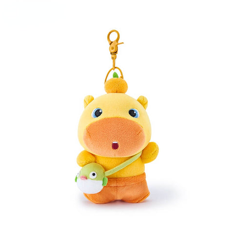 Duoai × Capybara Lulu Pufferfish Bag Plush Pendant – Cute Kawaii Animal Bag Charm Gift