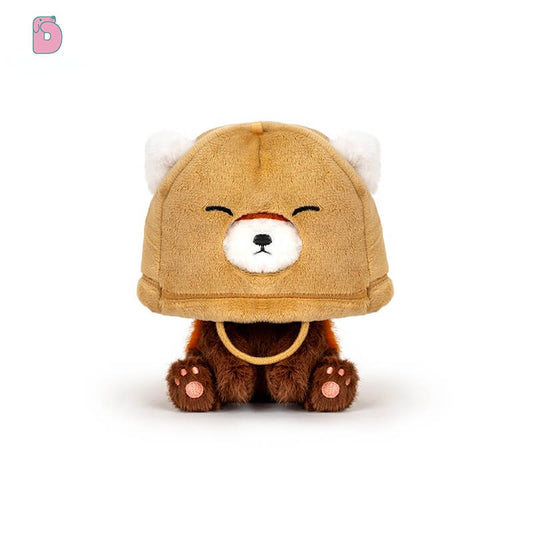 Duoai Red Panda Plush – 4.7" Desk Buddy with Cute Hoodie (Strawberry, Ghost, Apple & Paper Bag Duoai Plush