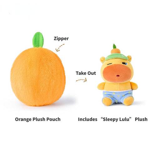 Duoai x Capybara Lulu Sleepy Keychain – Cute Capybara Bag Charm Kawaii Gift Collection