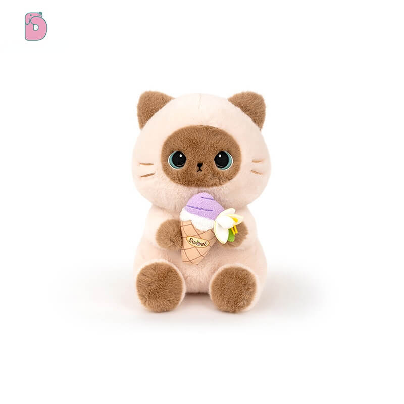 Duoai Siamese Cat Plush Toy – Cute Dessert-Inspired Cat Stuffed Animal for Girls & Boys Duoai Plush