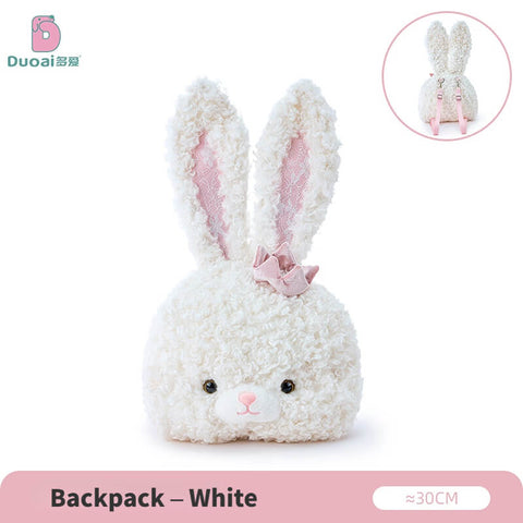 Duoai Original Curly Bunny Plush Backpack – Kawaii Bunny Crossbody Bag Cute Gift Collection