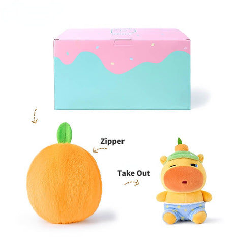 Duoai x Capybara Lulu Sleepy Keychain – Cute Capybara Bag Charm Kawaii Gift Collection