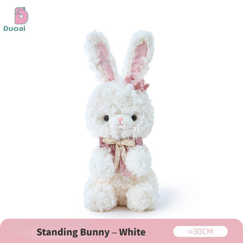Duoai Original Curly Bunny Plush Collection – Kawaii Bunny Stuffed Animal & Keychain Cute Gift Collection