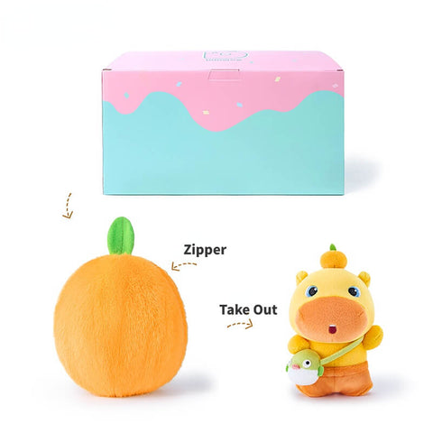 Duoai × Capybara Lulu Pufferfish Bag Plush Pendant – Cute Kawaii Animal Bag Charm Gift