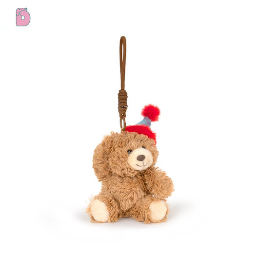 Duoai Birthday Hat Plush Keychain – Bear & Bunny 4.7" Duoai Plush