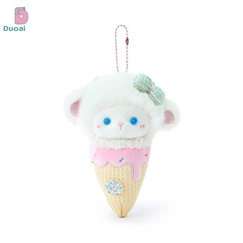 Duoai Original Fluffy Sheep Dessert Plush Keychain – Cute Bag Charm Gift Toy