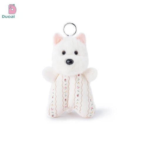 Duoai Original Bean Bag Fluffy Puppy Keychain – Cute Dog Bag Charm Kawaii Gift Collection